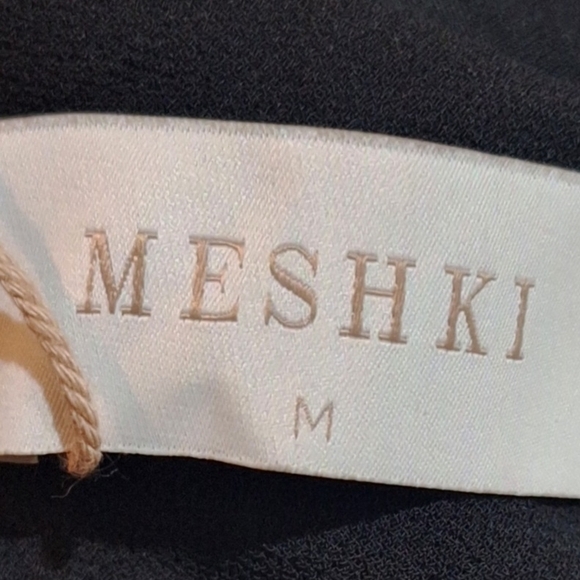 #1586 Meshki Black Backless Cowl Neck Cocktail Gown - Nadia Sz.M - Picture 9 of 13